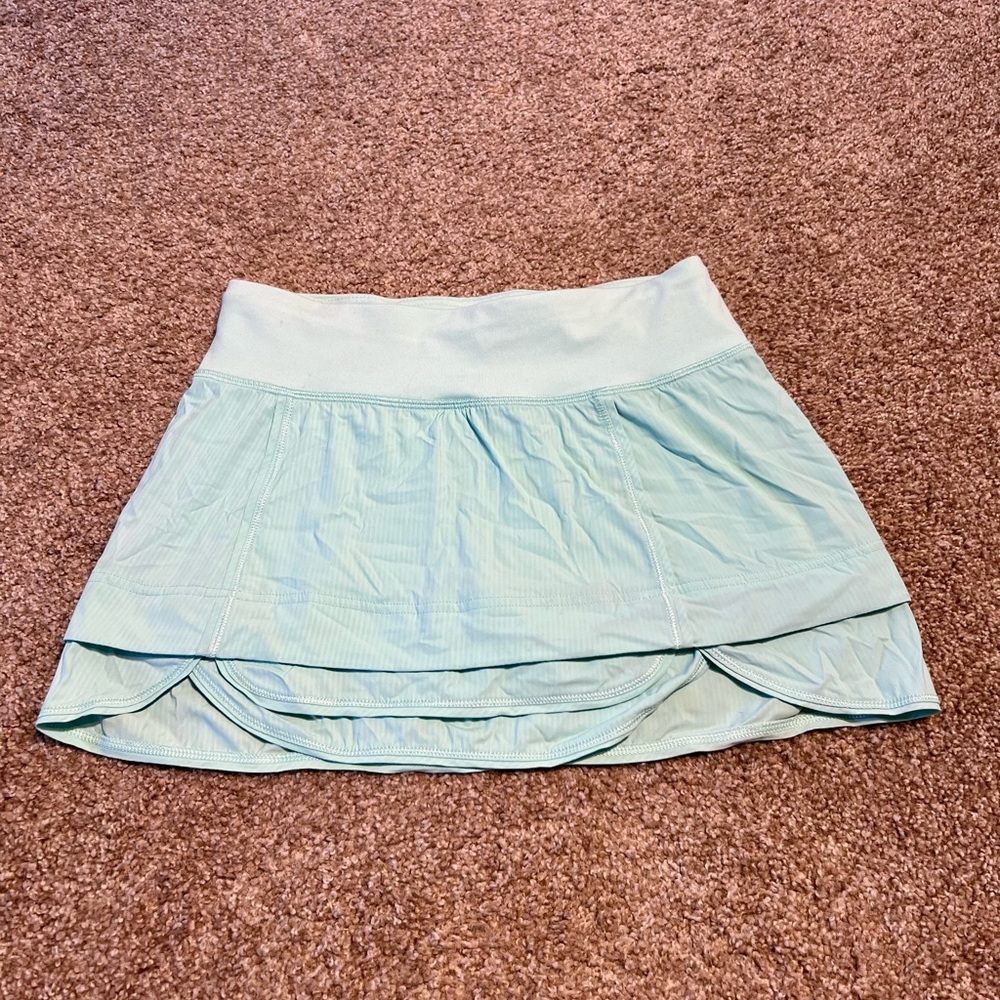 Ivivva by Lululemon Girls Mint Green Tennis Skort Skirt size 14